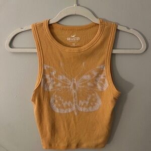 Hollister Orange Butterfly Tank